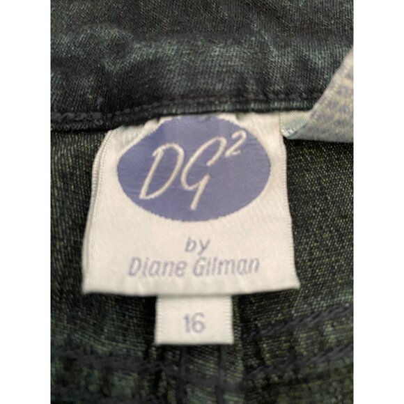 NWT DG 2 Diane Gilman Denim Blue Jean Straight Leg Size 16 - Picture 3 of 10